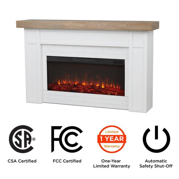 Real Flame Cravenhall 64 in. Freestanding Wooden Electric