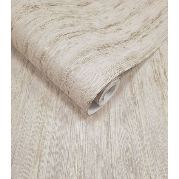Dove Rustic Timber Textured Wallpaper Print Non-Woven Non-Pasted Textured Wallpaper 57 sq. ft.