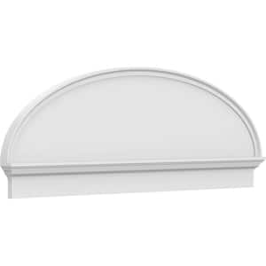 2-3/4 in. x 64 in. x 22-7/8 in. Elliptical Smooth Architectural Grade PVC Combination Pediment Moulding