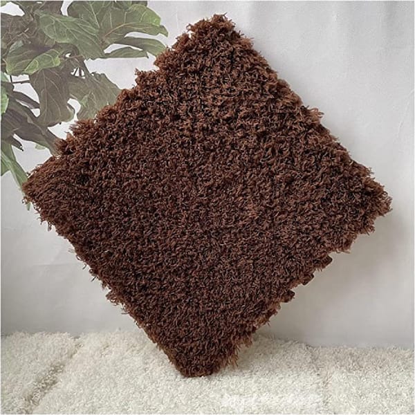 20 Pcs 12x12in Interlocking Foam Puzzle Carpet Tiles,Thick Design Non-Slip  Shaggy Square Area Rug Easy to Put Together and Clean Texture Play Ground