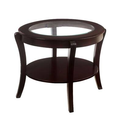 Benzara The Petite Wood Oval Accent Table 20.39 by 20.39 by 20.39-Inch Off-White 