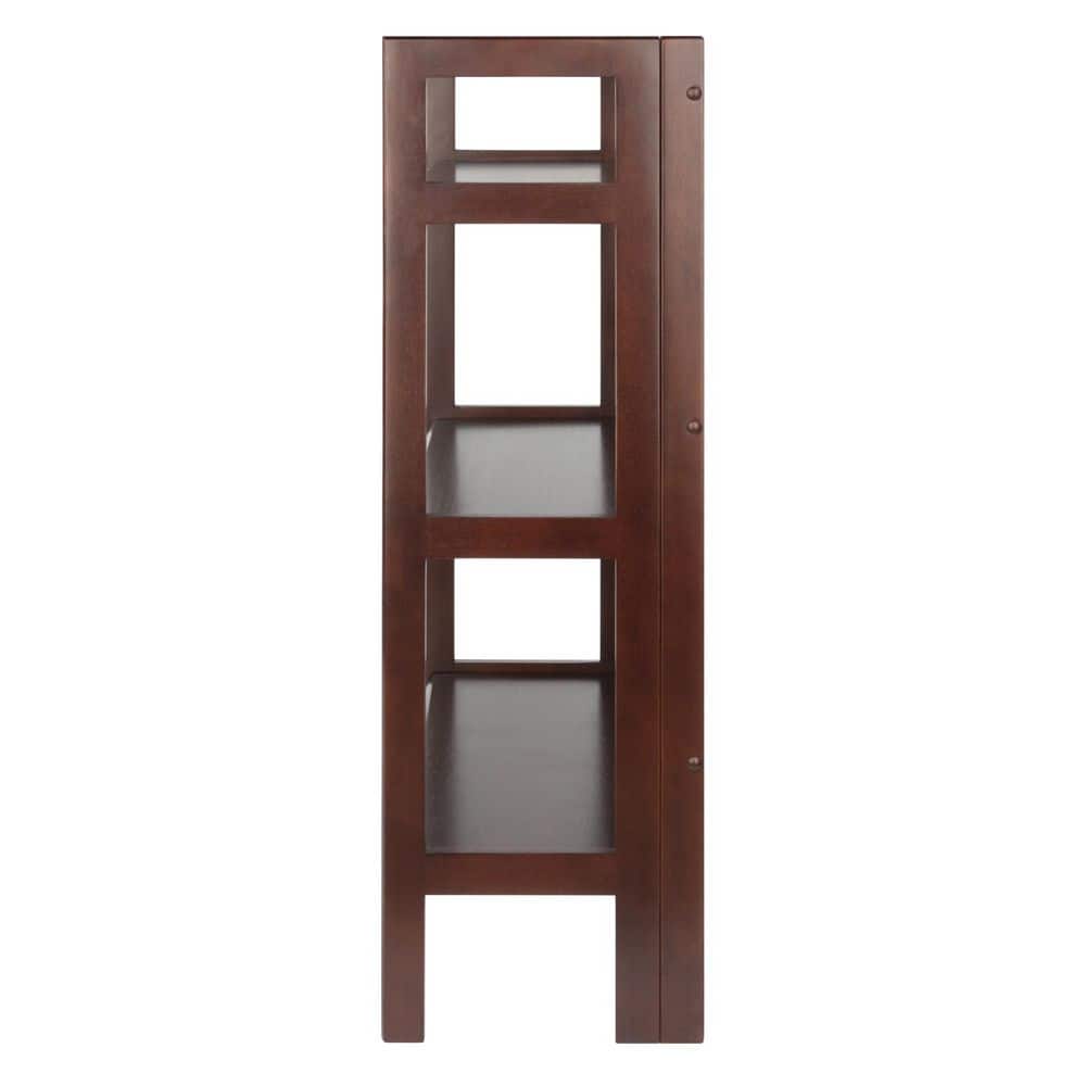 Walnut 3-Tier Stackable Solid Wood Floating Shelf