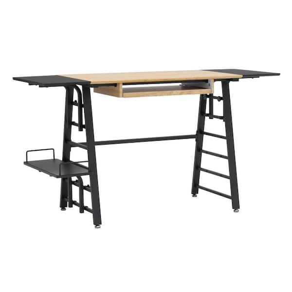 Calico Designs Ashwood 55.25 in W Convertible Home Office Desk with Removable/Adjustable Shelves