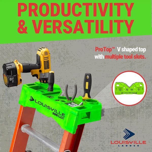 Louisville Ladder 32 ft. Fiberglass Extension Ladder, ANSI, Type