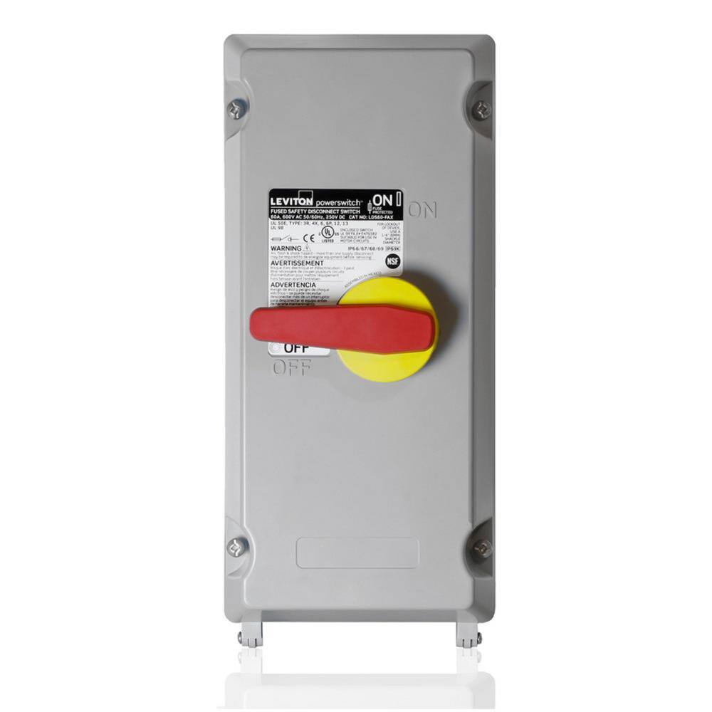 Leviton 60 Amp 600-Volt Non-Metallic Fused Powerswitch Safety ...