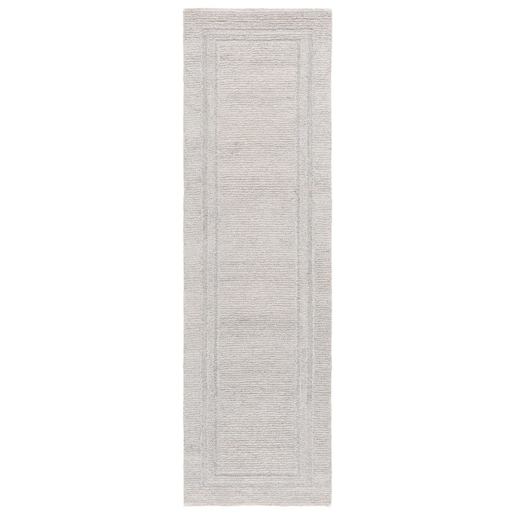 Silver Runner Rug SAFAVIEH Renewal 2 ft. x 8 ft. Silver Solid Border Runner Rug RNW211G ...
