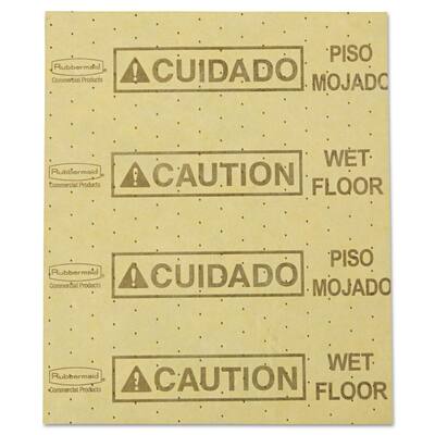 16.5 in. x 20 in. Yellow Over-the-Spill Caution Wet Floor Pads (22 Sheets)