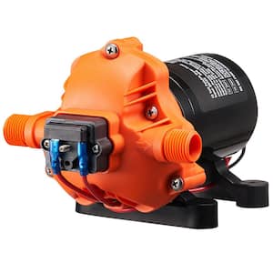 12-Volt Diaphragm Pump, 3 GPM, 3-Chamber DC Water Pump with Auto Pressure Switch 40-100 PSI, 1/2 in. MNPT for RV/Yacht