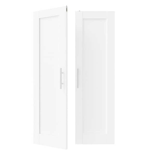 48 in. x 80 in. Solid Wood & MDF, 1-Panel, White Primed, Pantry door, Interior Door Slab with Ball Catch & Top Latch