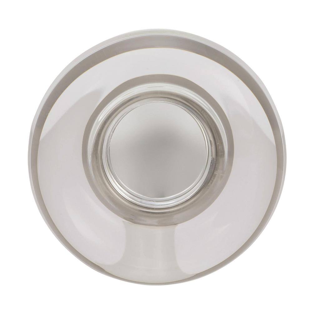 Clear and Brushed Nickel Round Cabinet Knob with Mounting Hardware