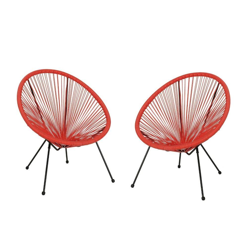 31.5 in. W x 31 in. H 2PCS PE Rattan Basket Chair, Hammock Weave Steel Frame for Patio Yard price history on PriceWatchPro