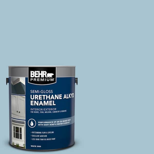 BEHR PREMIUM 1 gal. #550E-3 Viking Urethane Alkyd Semi-Gloss Enamel Interior/Exterior Paint