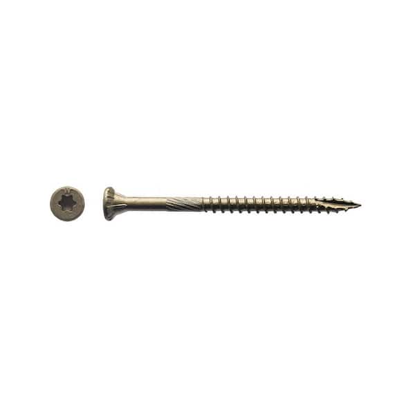 BIG TIMBER #9 x 2-1/2 in. Star Drive Flat Head Bronze Wood Screw (93-Pack)