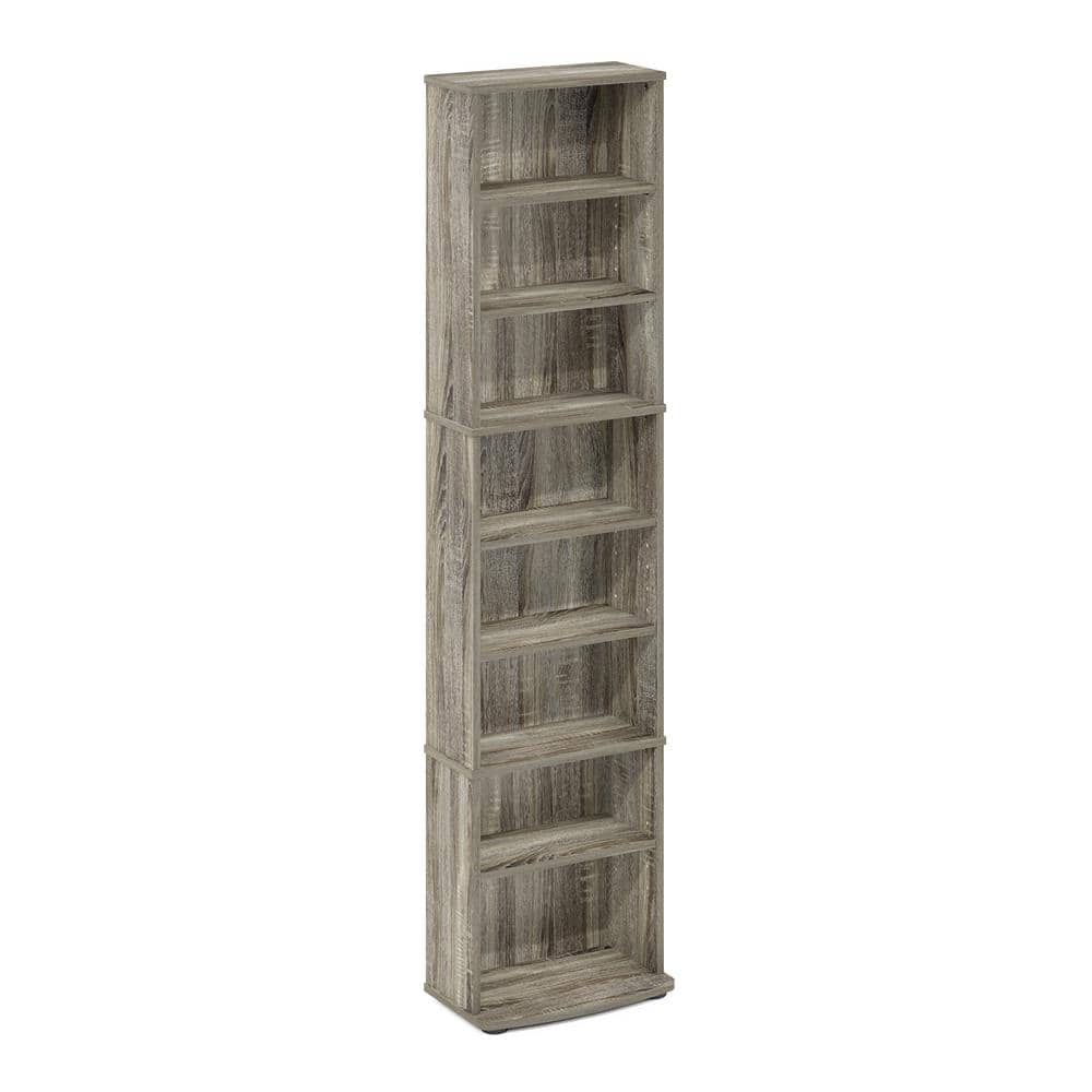 Tall French Oak Particle Board Multimedia Storage Tower