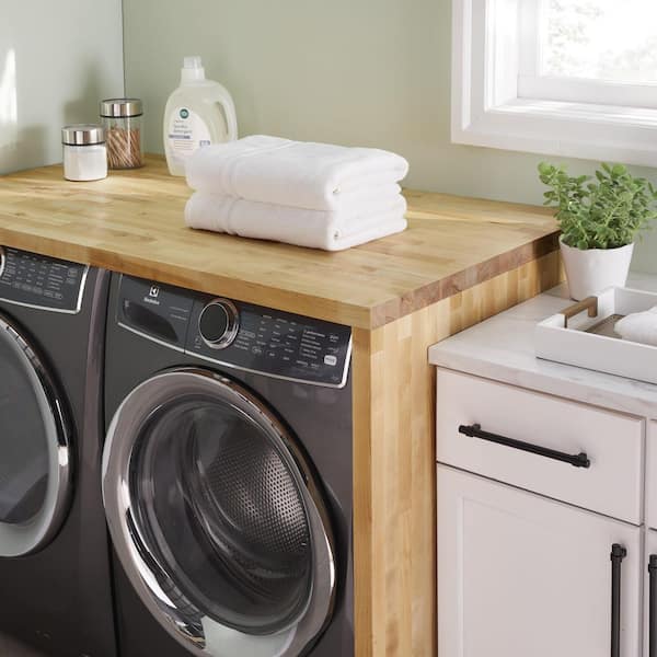 4 ft. L x 25 in. D Unfinished Birch Solid Wood Butcher Block Countertop with Square Edge