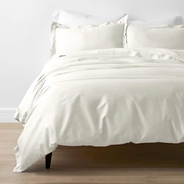 Company Cotton Rayon Made From Bamboo Ivory Sateen Full/Queen Duvet Cover