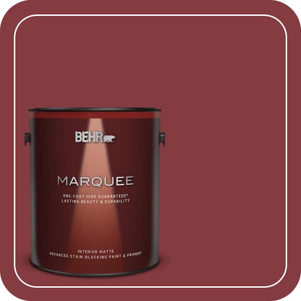 BEHR MARQUEE 1 gal. #M140-7 Dark Crimson Matte Interior Paint & Primer