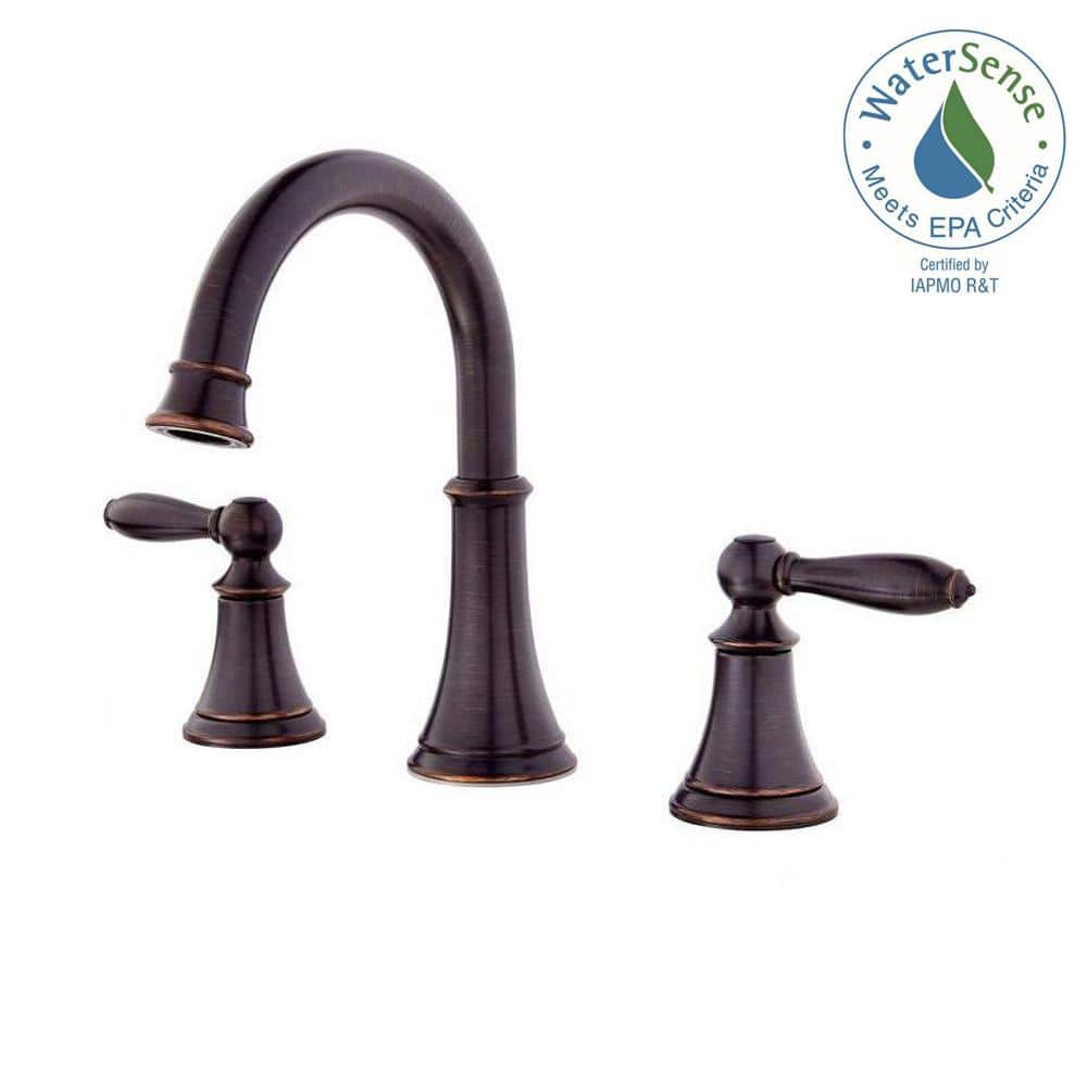 Tuscan Bronze Courant 8-Inch Widespread Bathroom Faucet