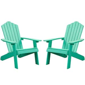 Aspen Classic Green Plastic Outdoor Recycled Adirondack Chair (2-Pack)