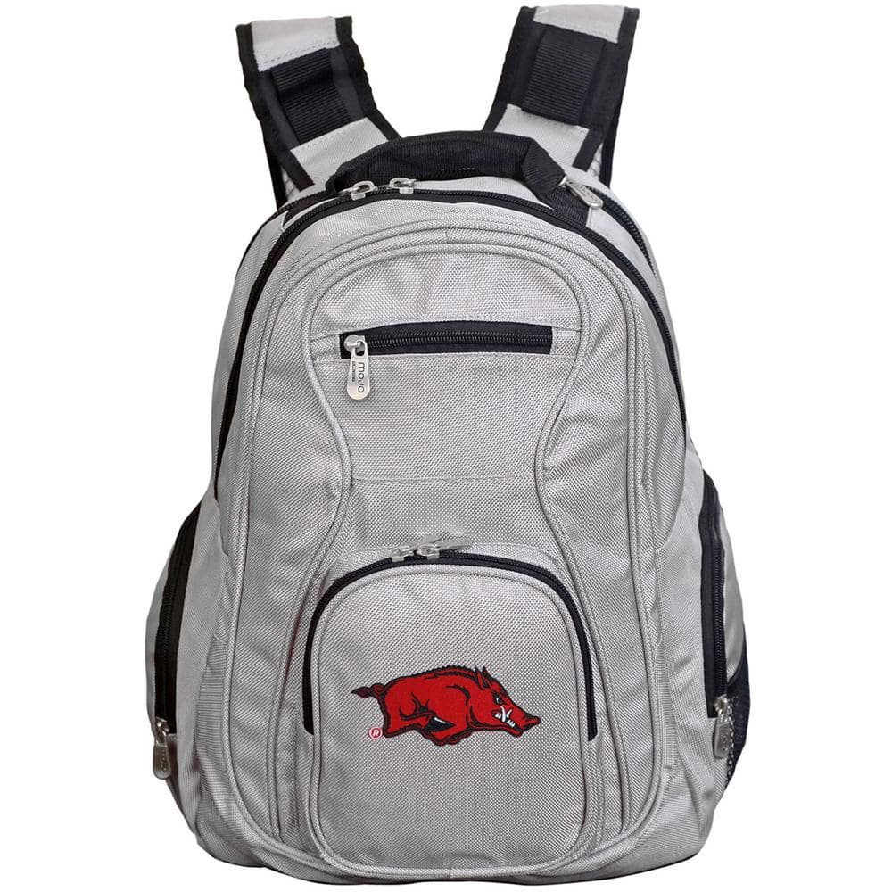 Denco NCAA Arkansas Razorbacks 19 in. Gray Laptop Backpack CLARL704 ...
