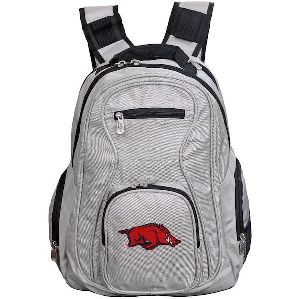 Denco NCAA Arkansas Razorbacks 19 in. Gray Laptop Backpack