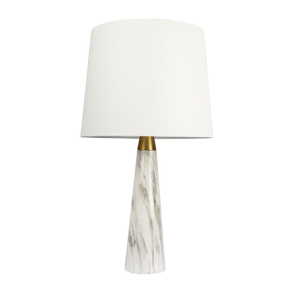 Enclave Hydro White Table Lamp with On/Off Switch Faux Marble Base Fabric Shade price history on PriceWatchPro
