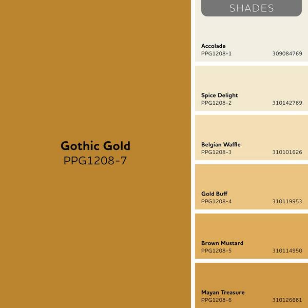Glidden Diamond PPG1208-7 Gothic Gold Semi-Gloss Interior