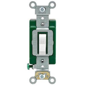30 Amp Industrial Double Pole Switch, White
