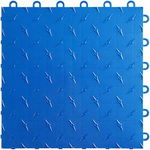 12 in. W x 12 in. L Royal Blue Diamondtrax Home Modular Polypropylene Flooring (10-Tile/Pack) (10 sq. ft.)
