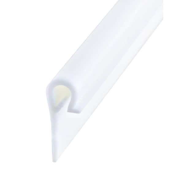 AP Products White Poly Sewn-In Clip, Pair - 1-3/16 in. x 3/8 in. x 18 ft.