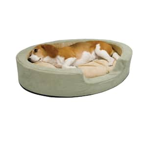 cenadinz L 31 in. x 28 in. x 7 in. Large Dog Cat Champagne Soft Plush Orthopedic Pet Bed Slepping Mat Cushion, Beige