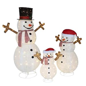 Reviews for VEIKOUS 4 ft. Snowman Family Outdoor Christmas Holiday Yard ...