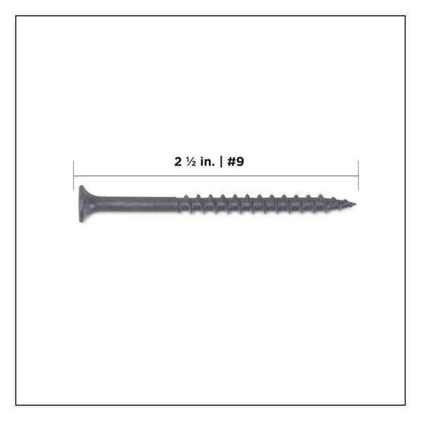 #9 x 2-1/2 in. T25 Star Drive Bugle Head Grey Wood Deck Screws (2500-Count)