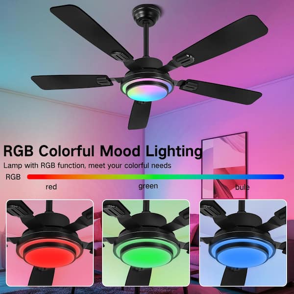 48 in. Indoor/Covered Outdoor Sand Nickel Ceiling Fan with Light Kit and Remote Control