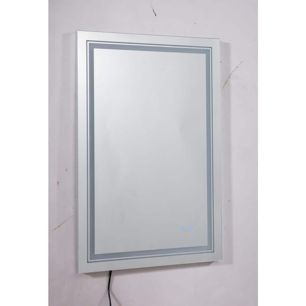32 in. W x 24 in. H Large Rectangular Frameless LED Lighted Wall Mounted Ba