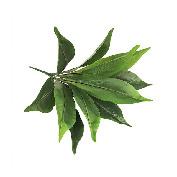 17 in. Artificial Birds Nest Fern Leaf Stem Plant Greenery Foliage Bush (Set of 2)