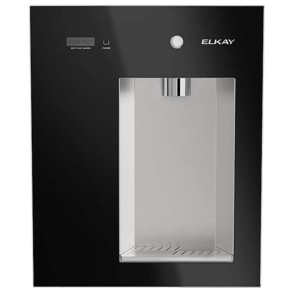 Liv EZ Built-in Filter Wall-Mount Water Dispenser NSF ADA Midnight Black Drinking Fountain with Bottle Filling Station