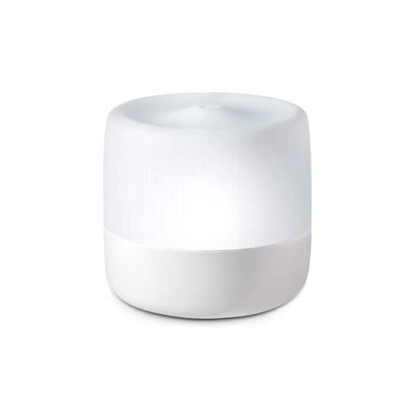Ultrasonic Aroma Diffuser, White 130mL Humidifying Diffuser with Color-Changing Light
