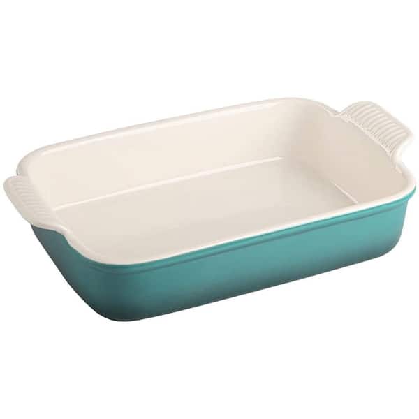 13x9 Inch Rectangular Ceramic Baking Dish with Handles Deep Casserole Pan for Oven Lasagna Pasta Cooking