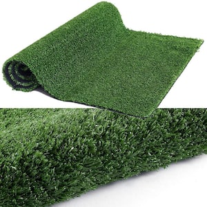 6.6 ft. x 10 ft. Dark Green Realistic Thick Artificial Grass Turf Sod