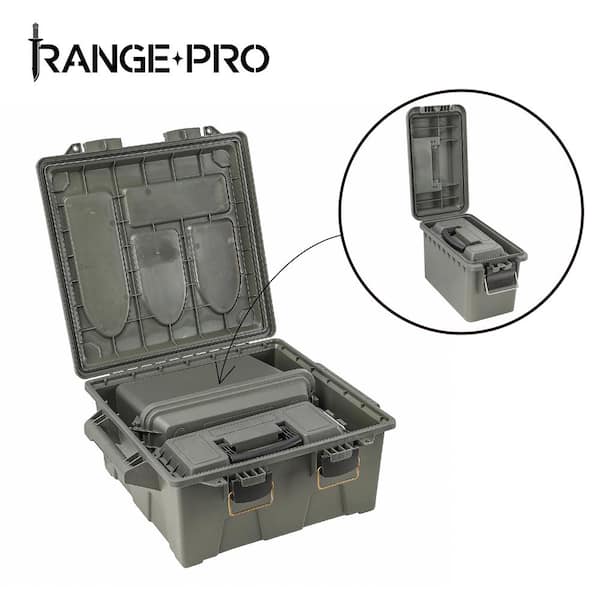 RANGE PRO 20 gal. Dry Storage Box Set with 3-Piece Nested Mini Dry 