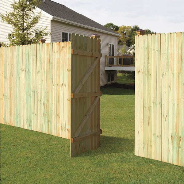 Pressure Treated Wooden Side Gate - 6ft X 3ft, Featheredge Design, Brown Tanalised For Garden & Pedestrian Access