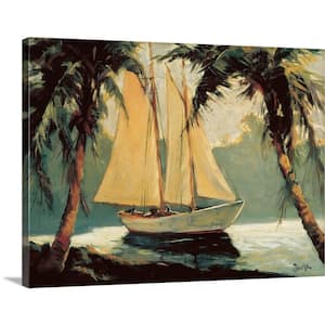 24 in. x 18 in. "Sailboat, Santa Barbara" by Frederick Alexander Pawla Canvas Wall Art