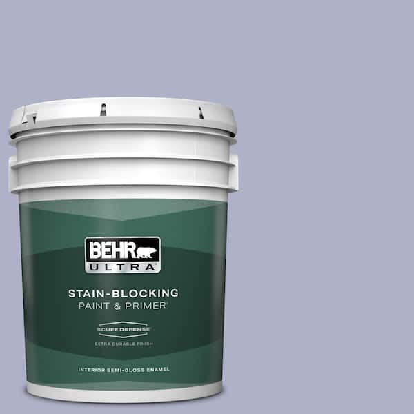 BEHR ULTRA 5 gal. #S560-3 Noble Purple Extra Durable Semi-Gloss Enamel Interior Paint & Primer