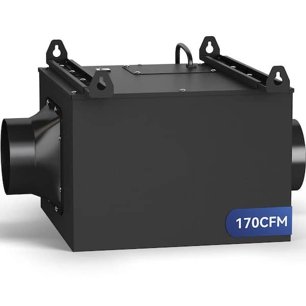 170CFM Ultra Quiet Bathroom Exhaust Fan Remote Mount Inline Fan Ventilation System Galvanized Steel