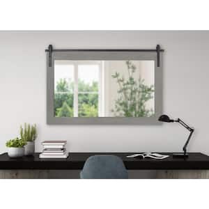 Cates 24 in. x 40 in. Classic Rectangle Framed Gray Wall Accent Mirror