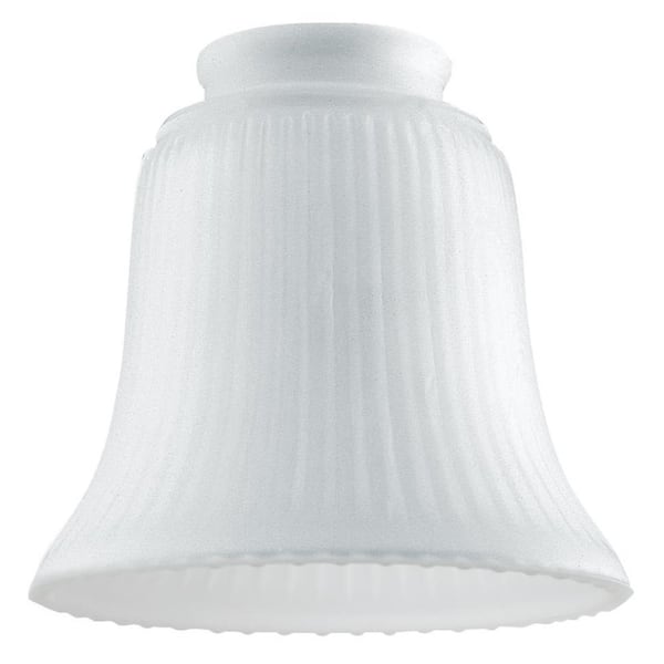 Westinghouse 4-1/2 in. Frosted Ribbed Bell with 2-1/4 in. Fitter and 4-3/4 in. Width