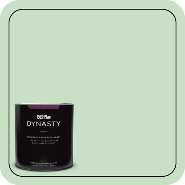 BEHR DYNASTY 1 qt. #450C-3 Green Myth Eggshell Enamel Interior Stain-Blocking Paint & Primer