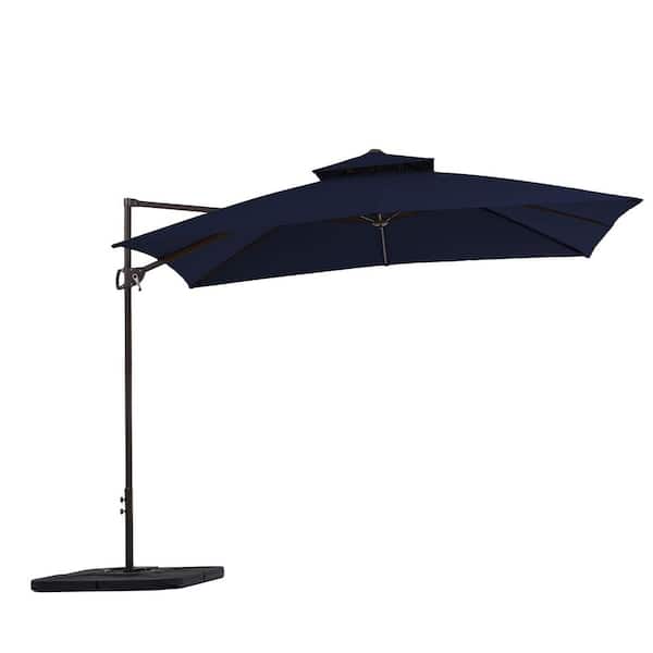 JEAREY 10 x 10 ft. Steel Cantilever Patio Umbrella in Navy