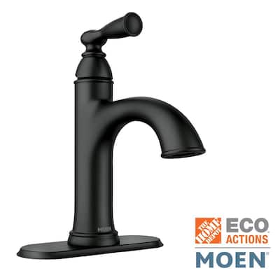 Banbury Single Handle Single Hole Bathroom Faucet in Matte Black